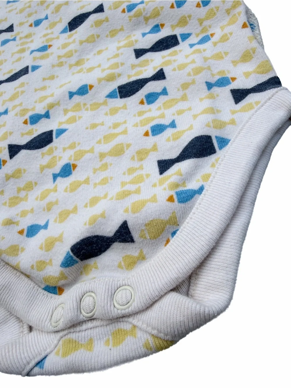 Hanna Andersson Organic Cotton Fish Bodysuit 60cm 3-6M Boy Girl Onesie EUC Boy